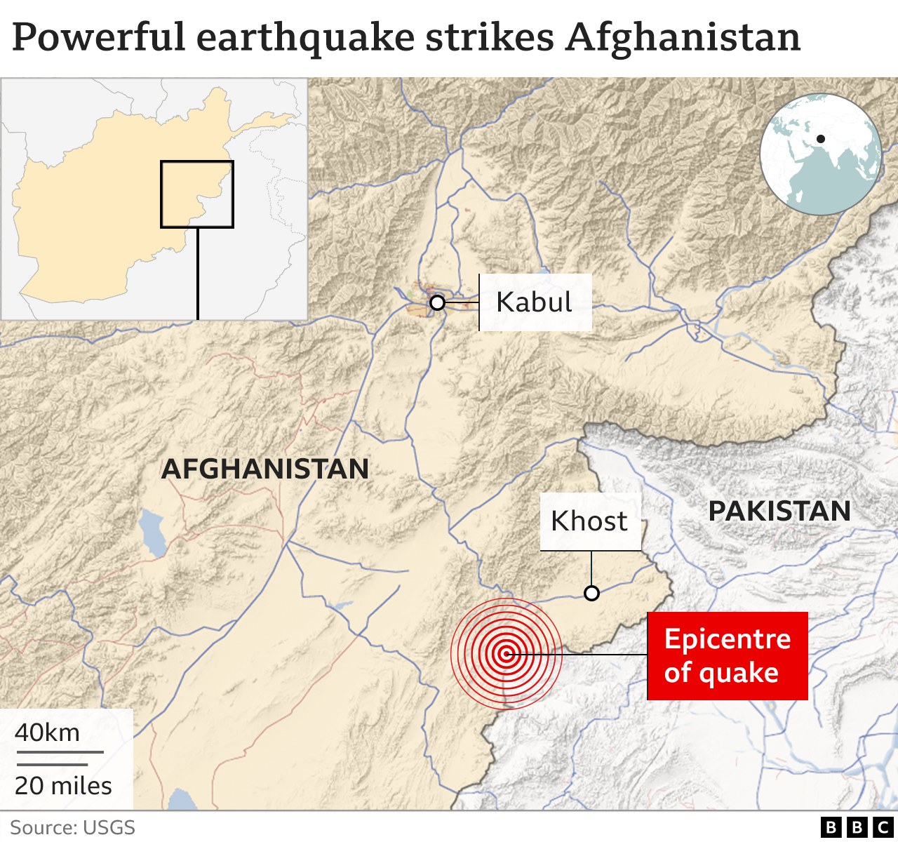 Powerful earthquake strikes Afghanistan